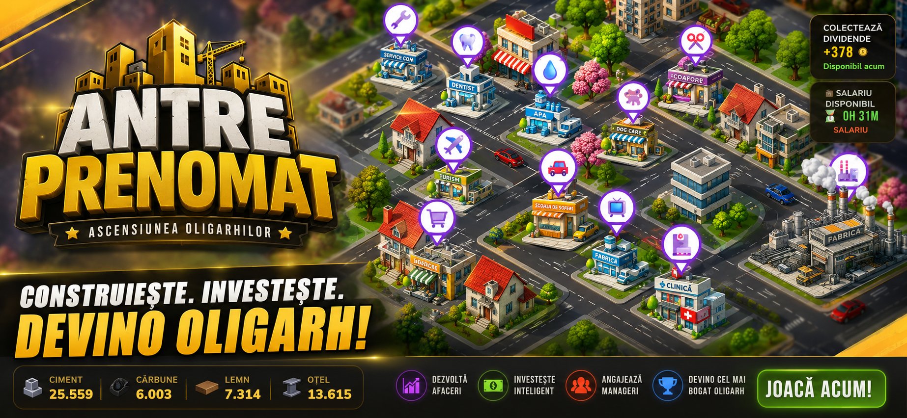 Antreprenomat - Ascensiunea Oligarhilor - Joacă gratuit